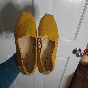 TOMS Mustard Yellow Slip-On Shoes